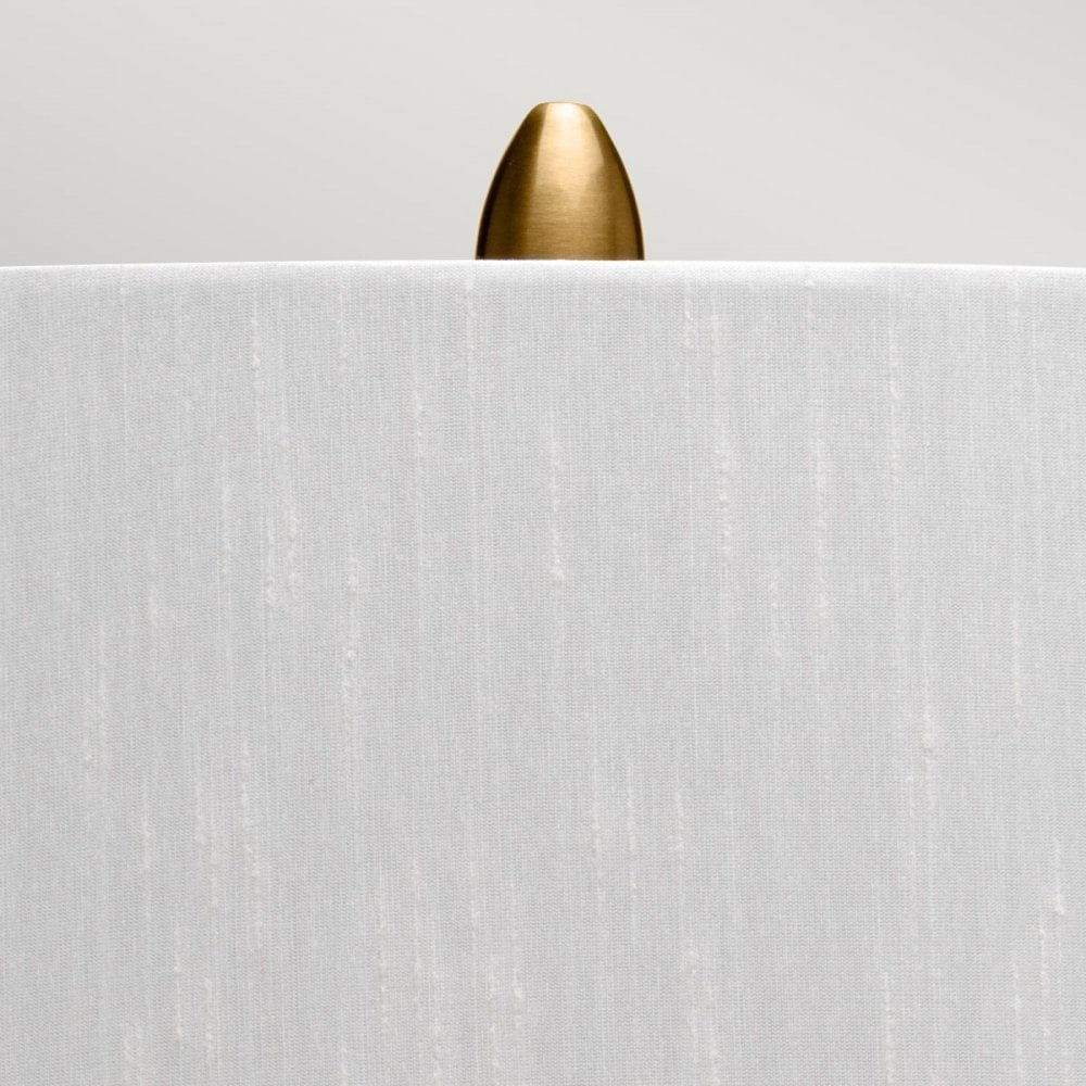 Quintiesse QN-BEXLEY-TL-WBB Bexley 1 Light Table Lamp - White &amp; Brushed Brass