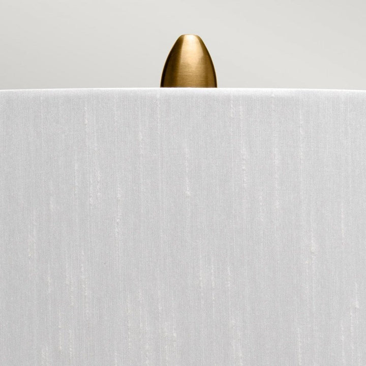 Quintiesse QN-BEXLEY-TL-WBB Bexley 1 Light Table Lamp - White &amp; Brushed Brass