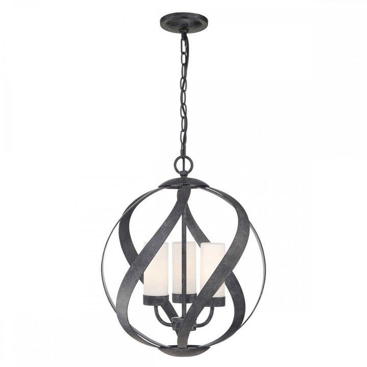 Quoizel QN-BLACKSMITH-3P-OBK Blacksmith 3 Light Outdoor Chandelier Old Black