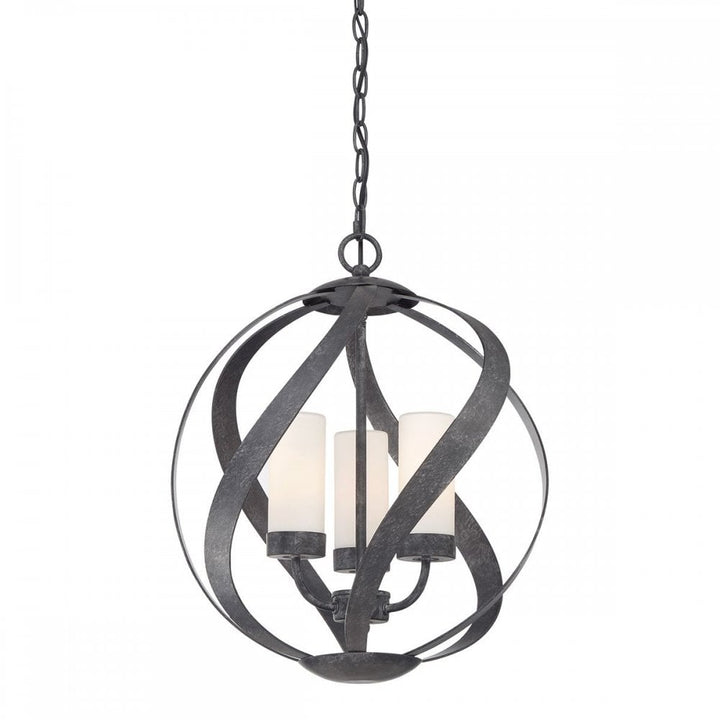 Quoizel QN-BLACKSMITH-3P-OBK Blacksmith 3 Light Outdoor Chandelier Old Black