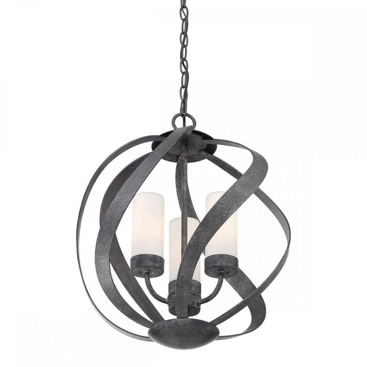 Quoizel QN-BLACKSMITH-3P-OBK Blacksmith 3 Light Outdoor Chandelier Old Black