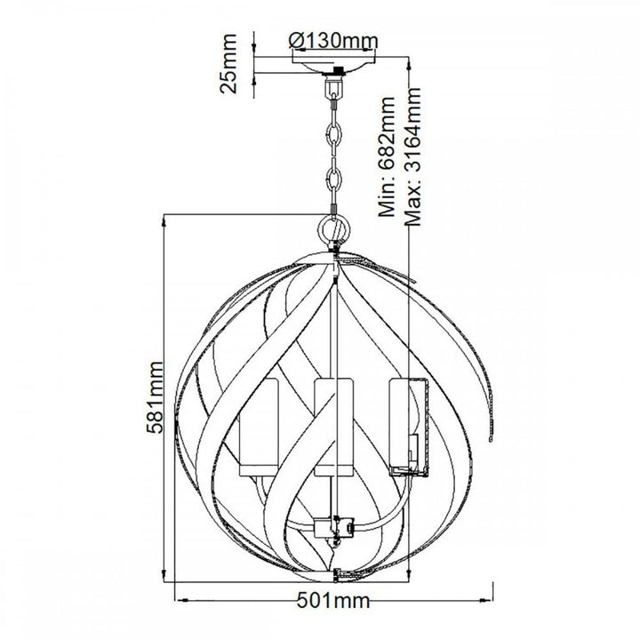 Quoizel QN-BLACKSMITH-4P-OBK Blacksmith 4 Light Outdoor Chandelier Old Black