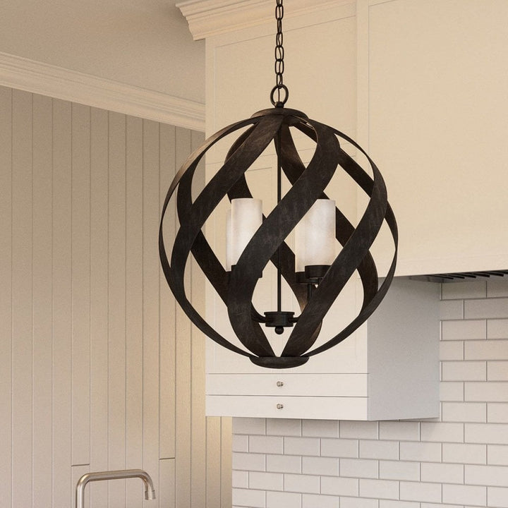 Quoizel QN-BLACKSMITH-4P-OBK Blacksmith 4 Light Outdoor Chandelier Old Black