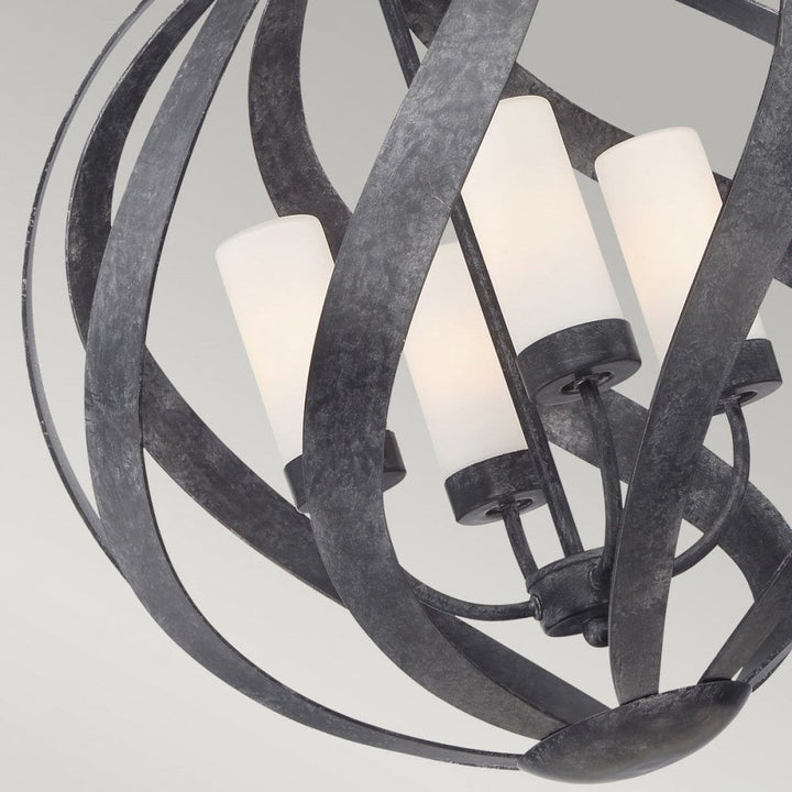 Quoizel QN-BLACKSMITH-4P-OBK Blacksmith 4 Light Outdoor Chandelier Old Black