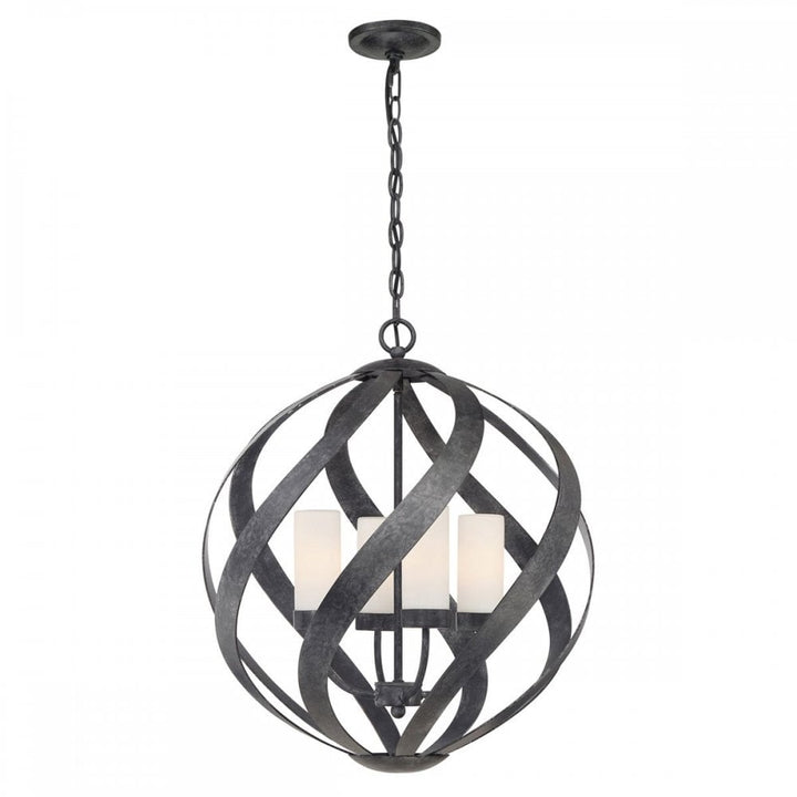 Quoizel QN-BLACKSMITH-4P-OBK Blacksmith 4 Light Outdoor Chandelier Old Black