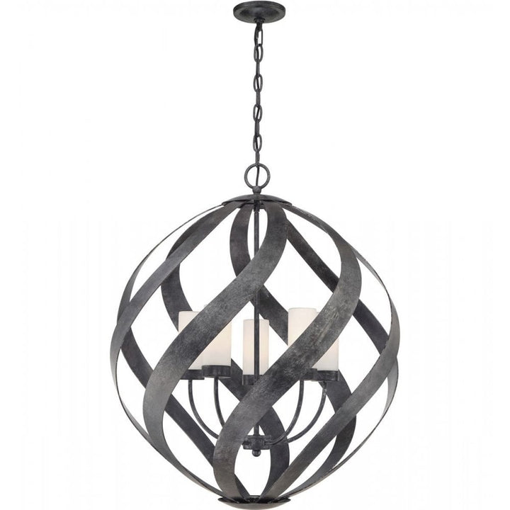 Quoizel QN-BLACKSMITH-5P-OBK Blacksmith 5 Light Outdoor Chandelier Old Black