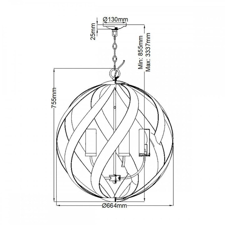 Quoizel QN-BLACKSMITH-5P-OBK Blacksmith 5 Light Outdoor Chandelier Old Black
