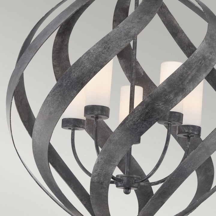 Quoizel QN-BLACKSMITH-5P-OBK Blacksmith 5 Light Outdoor Chandelier Old Black