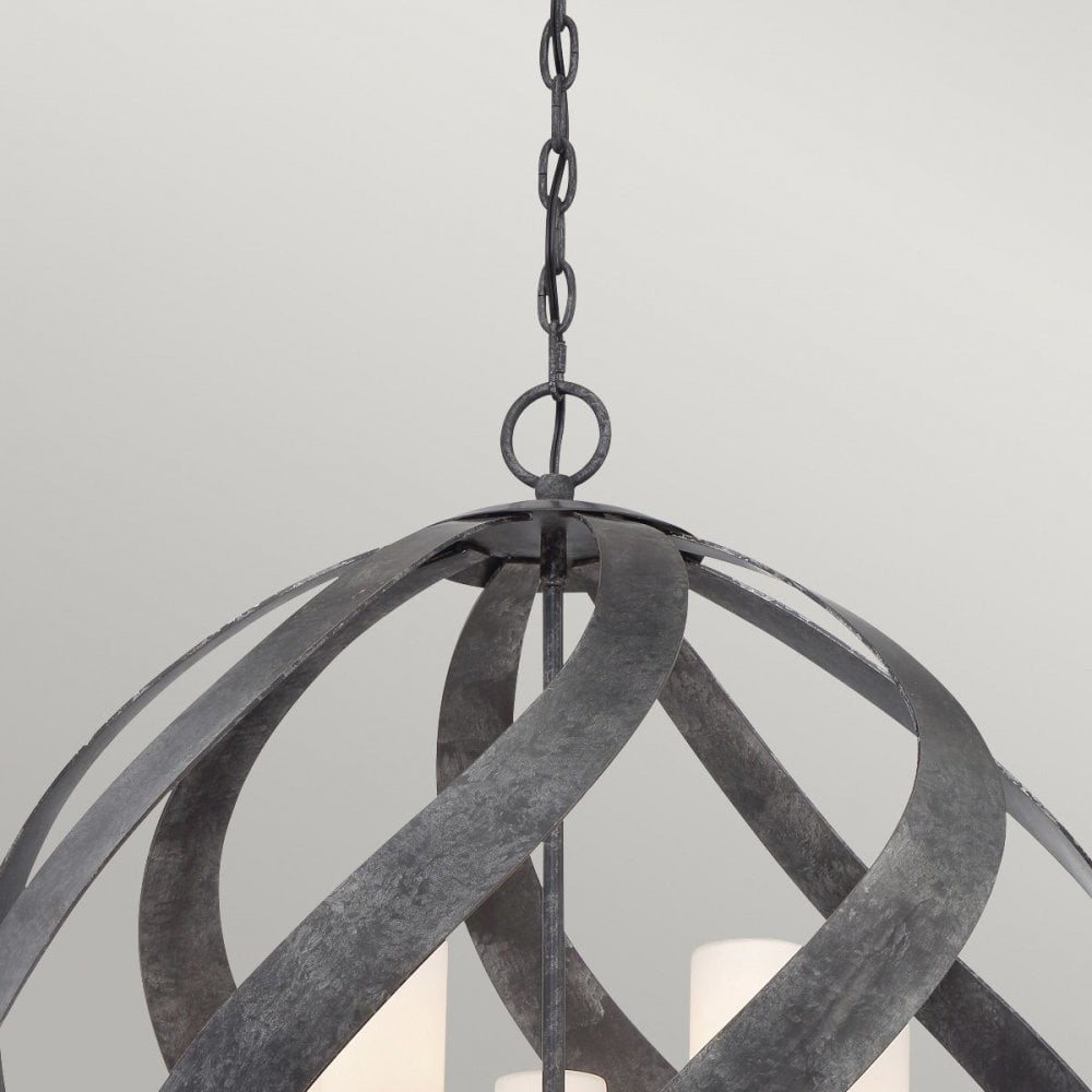 Quoizel QN-BLACKSMITH-5P-OBK Blacksmith 5 Light Outdoor Chandelier Old Black