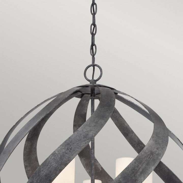 Quoizel QN-BLACKSMITH-5P-OBK Blacksmith 5 Light Outdoor Chandelier Old Black