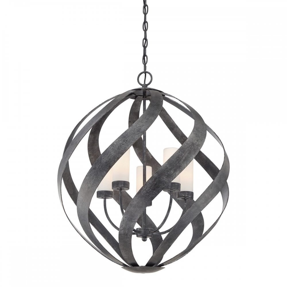 Quoizel QN-BLACKSMITH-5P-OBK Blacksmith 5 Light Outdoor Chandelier Old Black