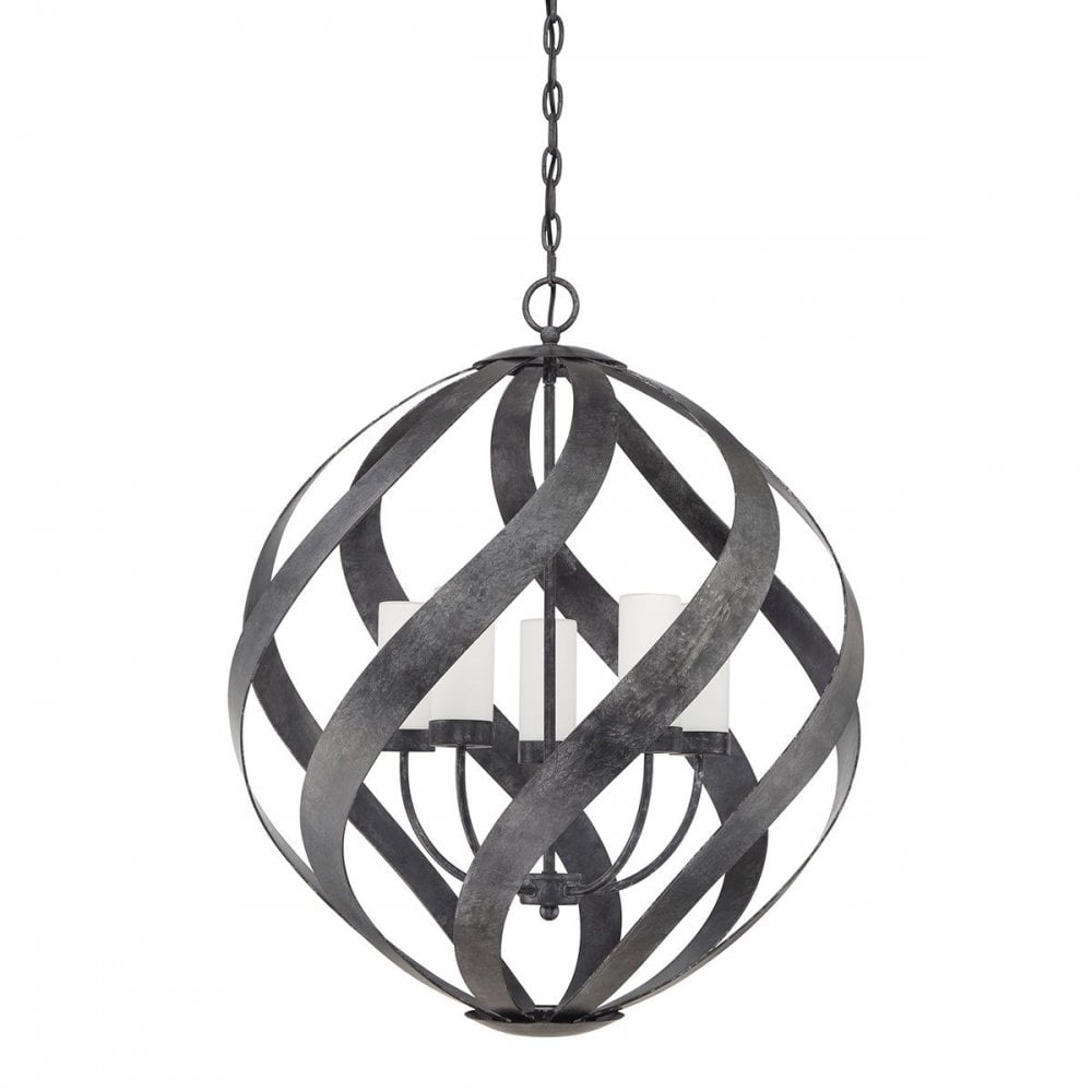 Quoizel QN-BLACKSMITH-5P-OBK Blacksmith 5 Light Outdoor Chandelier Old Black