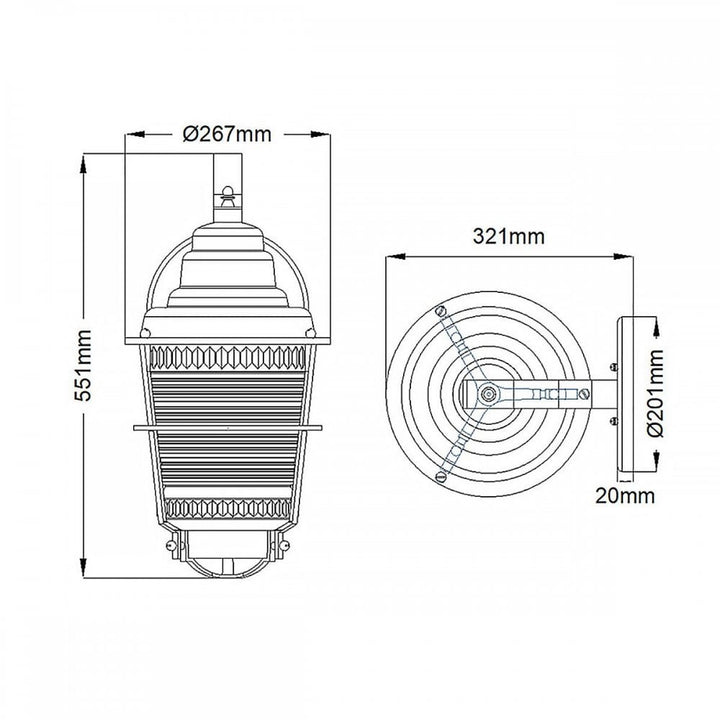 Kichler QN-CHANCE-HARBOR-L Chance Harbor 1 Light Large Wall Lantern Weathered Zinc