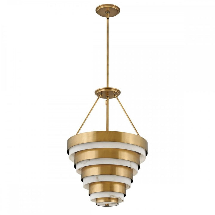 Hinkley QN-ECHELON-4P Echelon 4 Light Pendant Heritage Brass