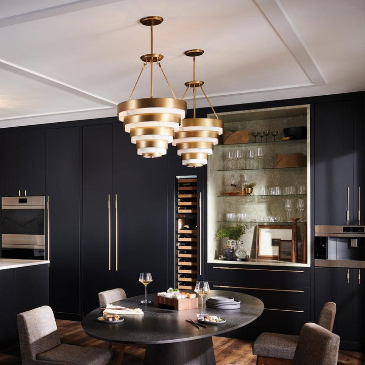 Hinkley QN-ECHELON-4P Echelon 4 Light Pendant Heritage Brass