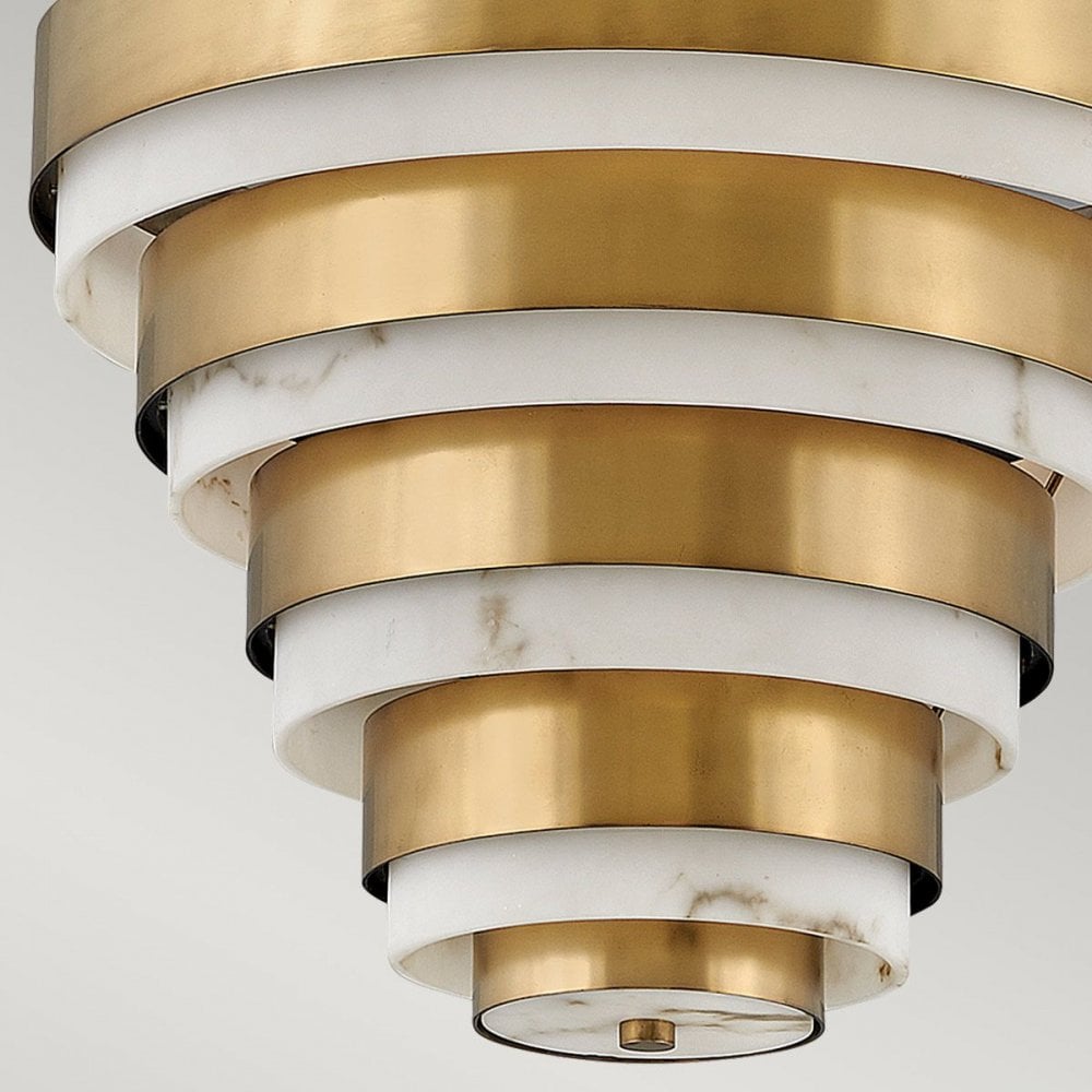 Hinkley QN-ECHELON-4P Echelon 4 Light Pendant Heritage Brass