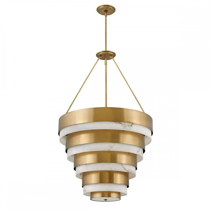 Hinkley QN-ECHELON-8P Echelon 8 Light Pendant Heritage Brass