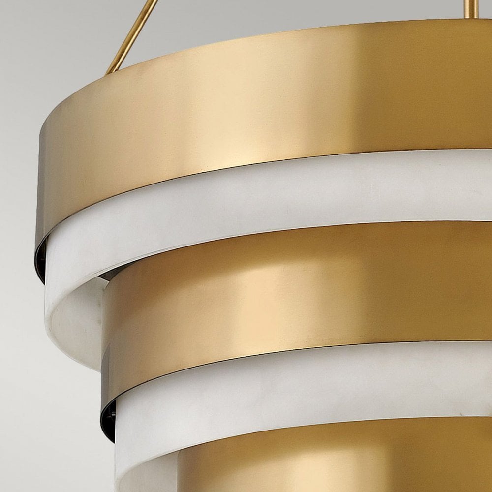 Hinkley QN-ECHELON-8P Echelon 8 Light Pendant Heritage Brass