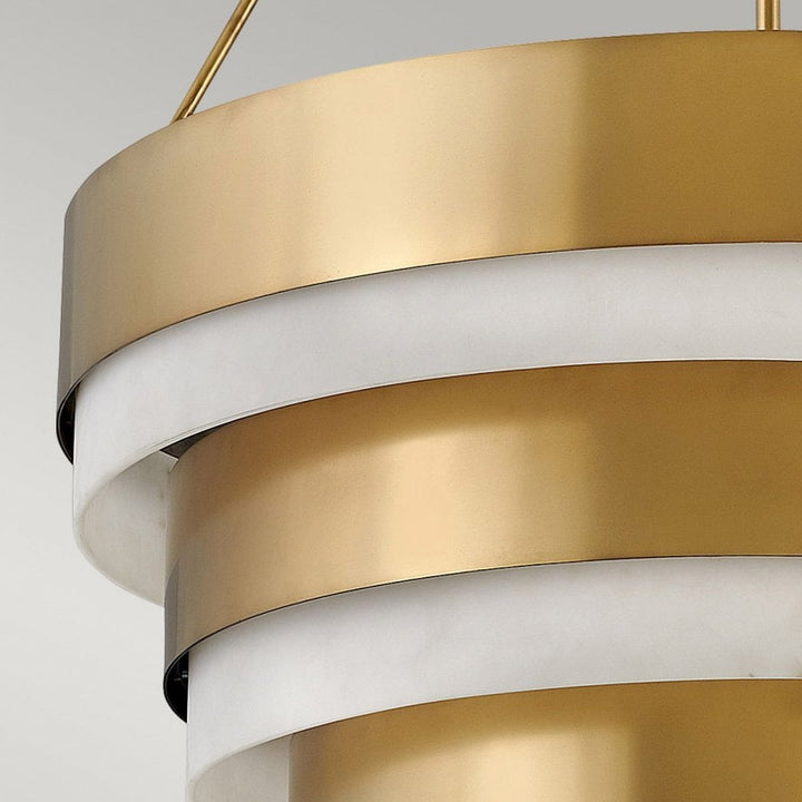 Hinkley QN-ECHELON-8P Echelon 8 Light Pendant Heritage Brass