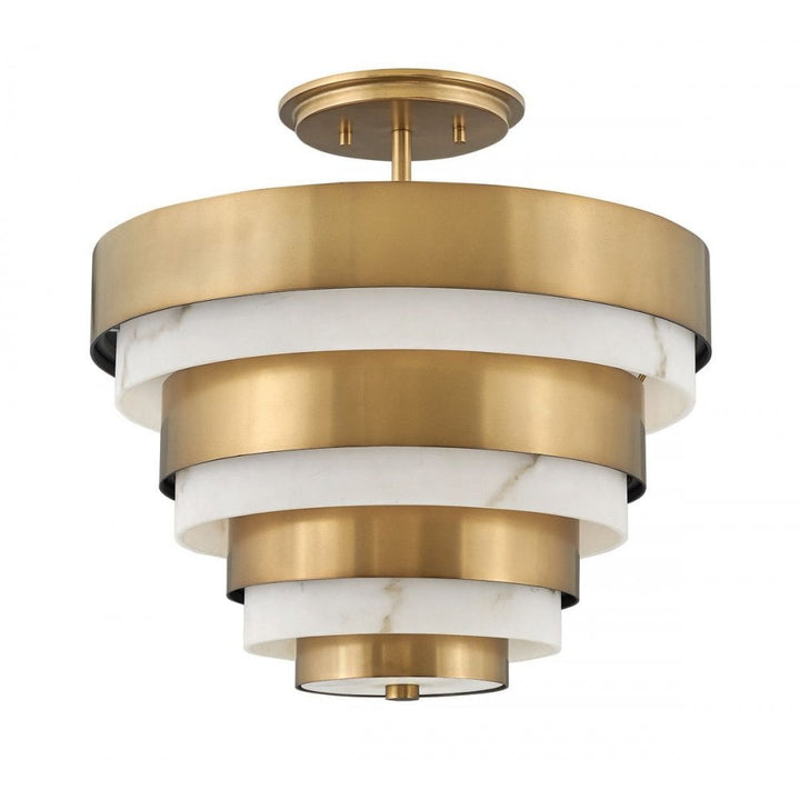 Hinkley QN-ECHELON-SF Echelon 3 Light Semi-flush Heritage Brass