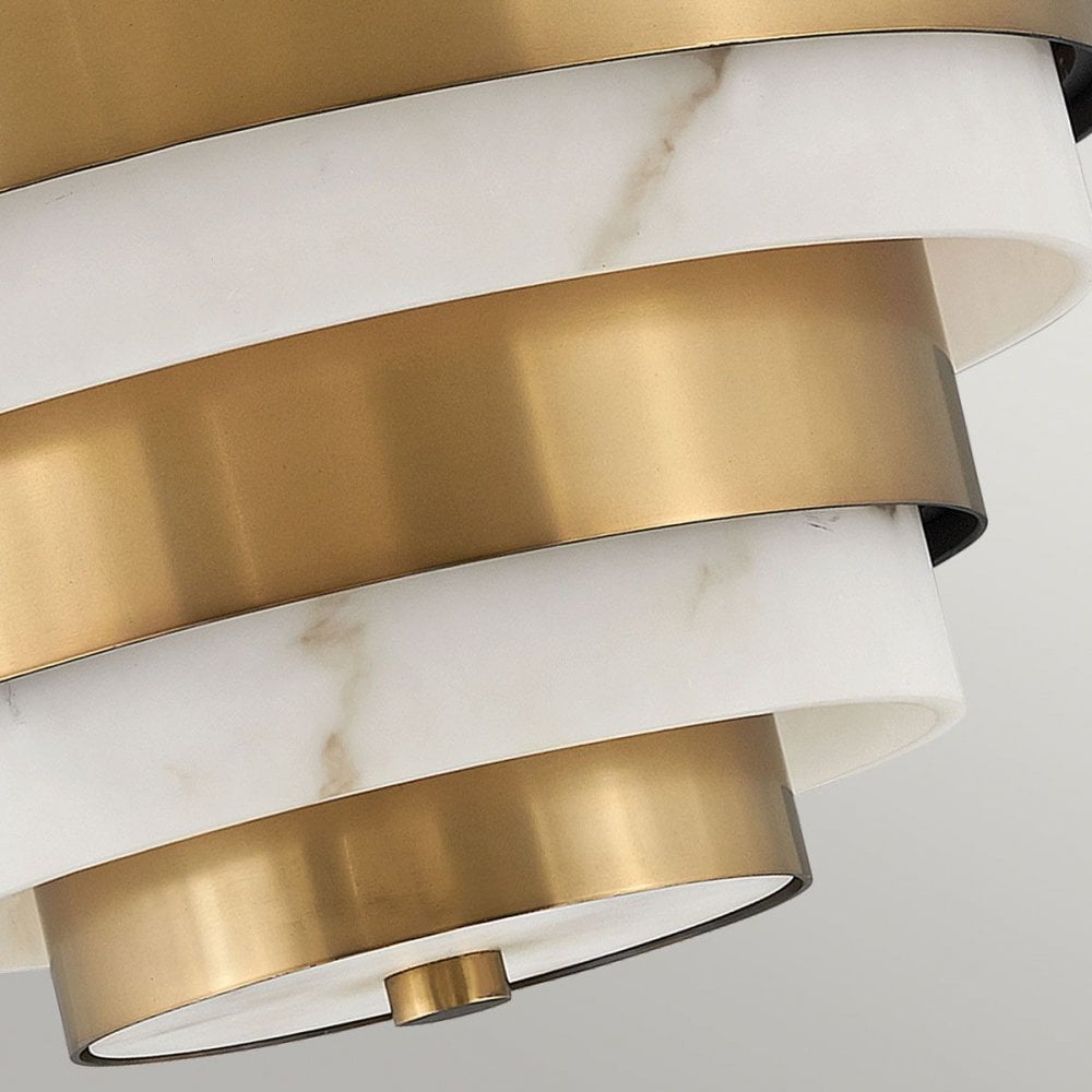 Hinkley QN-ECHELON-SF Echelon 3 Light Semi-flush Heritage Brass