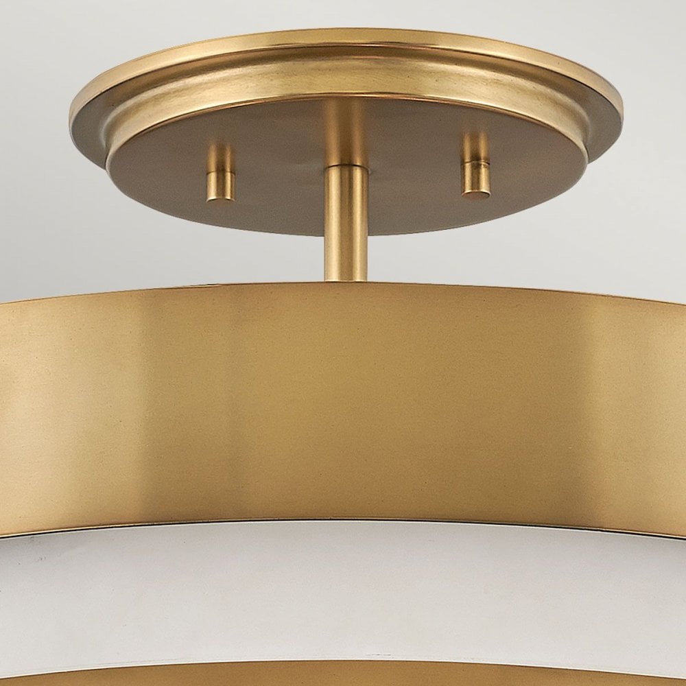 Hinkley QN-ECHELON-SF Echelon 3 Light Semi-flush Heritage Brass