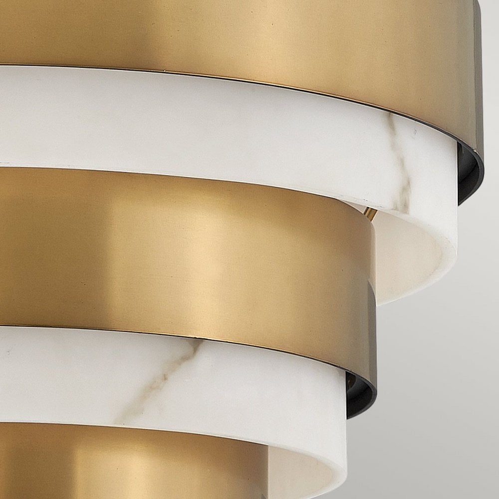 Hinkley QN-ECHELON-SF Echelon 3 Light Semi-flush Heritage Brass