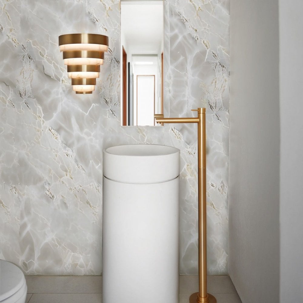 Hinkley QN-ECHELON-W Echelon LED Wall Light Heritage Brass
