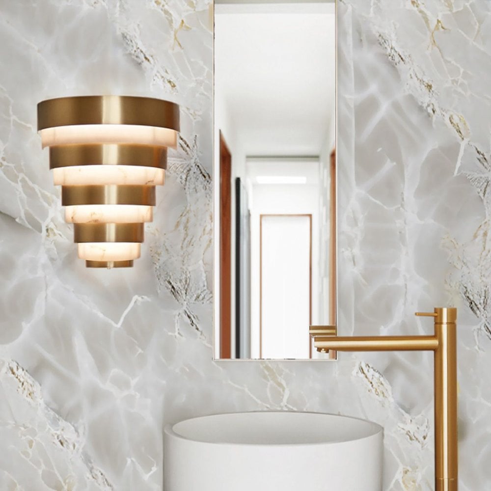 Hinkley QN-ECHELON-W Echelon LED Wall Light Heritage Brass
