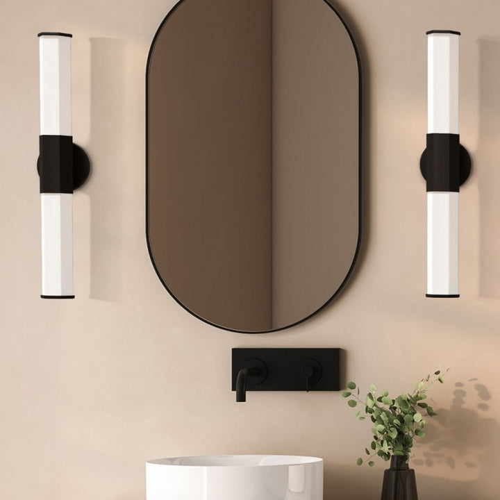 Hinkley QN-FACET-LED2-BK-BATH Facet Dual LED Wall Light Matte Black