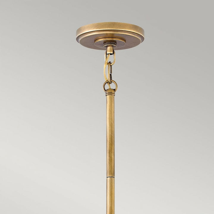 Hinkley QN-FLETCHER-P-L-AZ Fletcher 3 Light Pendant Aged Zinc &amp; Heritage Brass