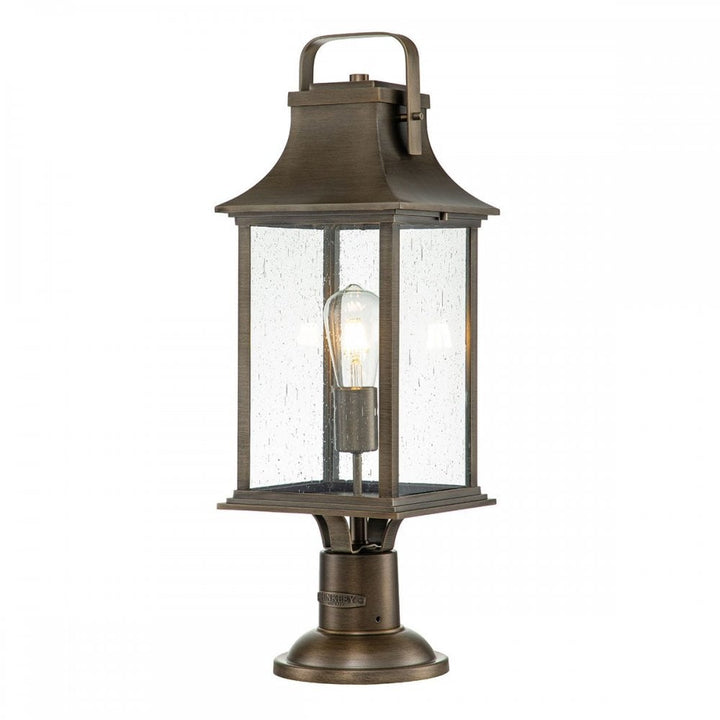 Hinkley QN-GRANT3-L-BU Grant 1 Light Large Pedestal Lantern Burnished Bronze