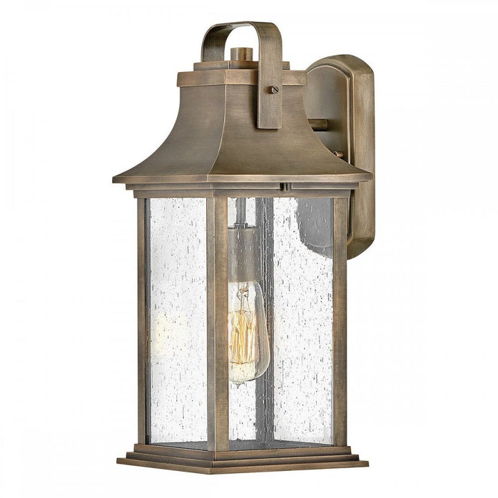 Hinkley QN-GRANT-M-BU Grant 1 Light Medium Wall Lantern Burnished Bronze