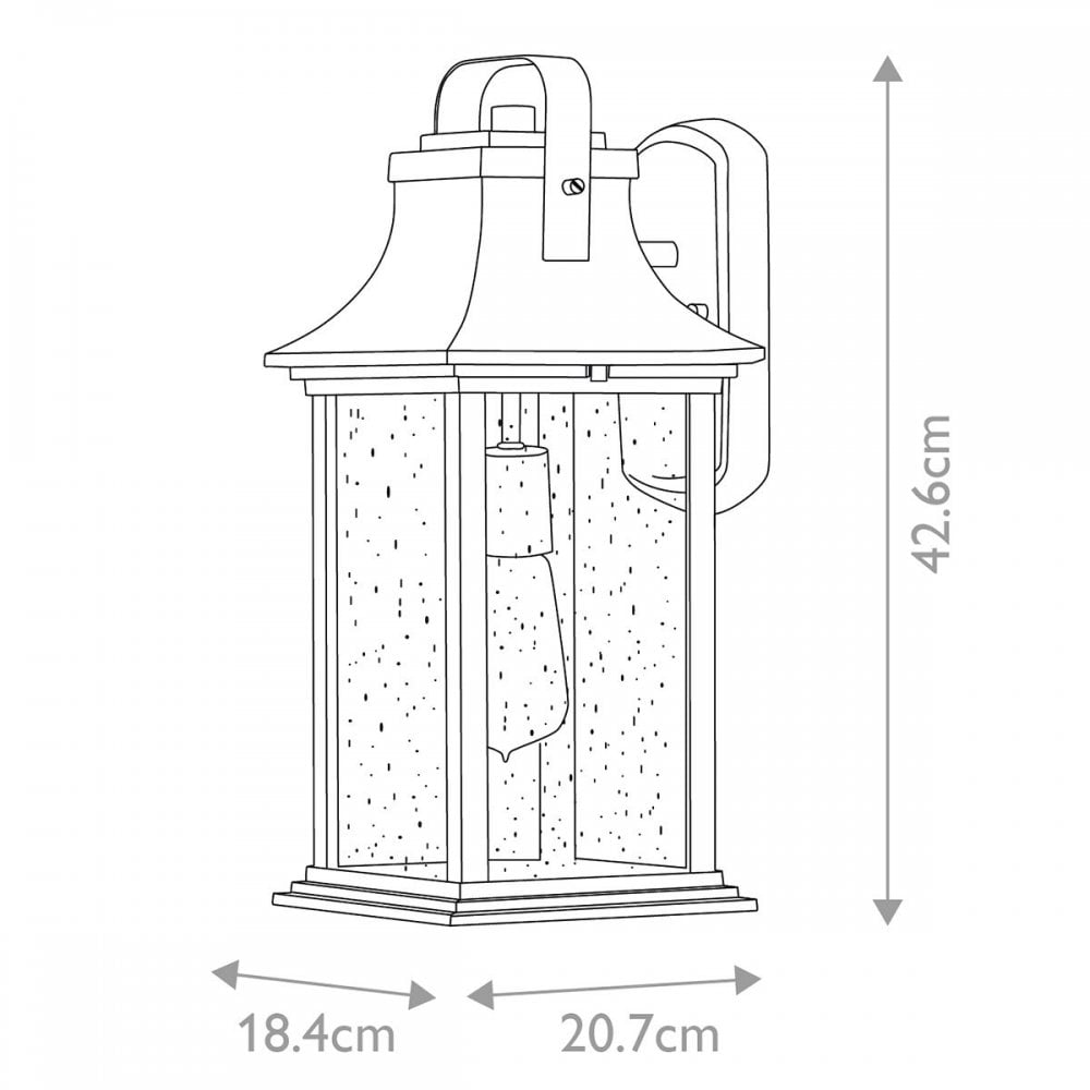 Hinkley QN-GRANT-M-BU Grant 1 Light Medium Wall Lantern Burnished Bronze