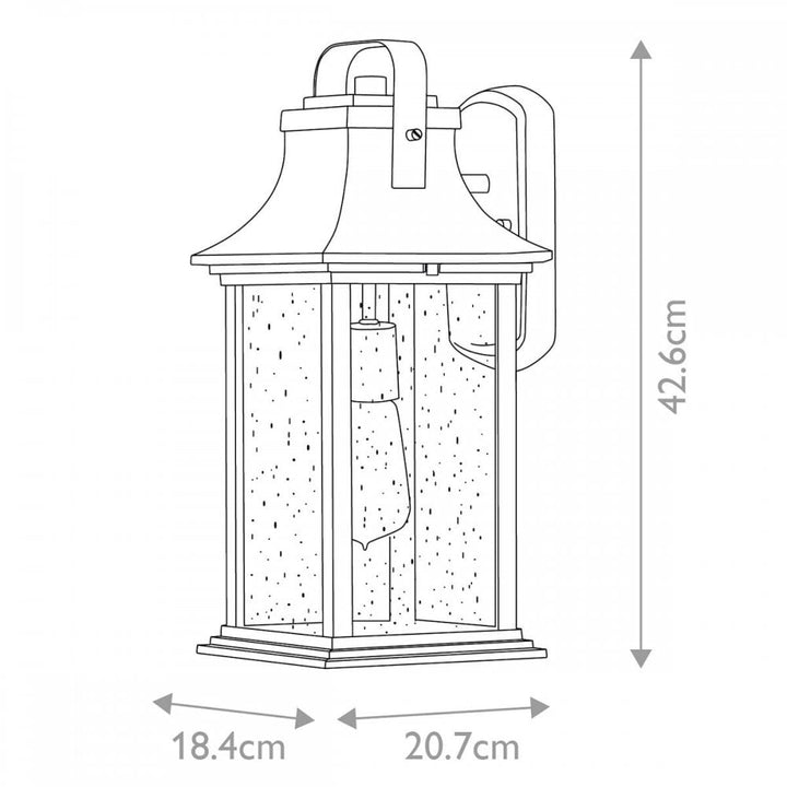 Hinkley QN-GRANT-M-BU Grant 1 Light Medium Wall Lantern Burnished Bronze