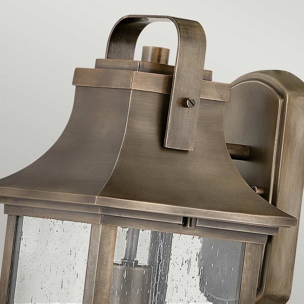 Hinkley QN-GRANT-M-BU Grant 1 Light Medium Wall Lantern Burnished Bronze