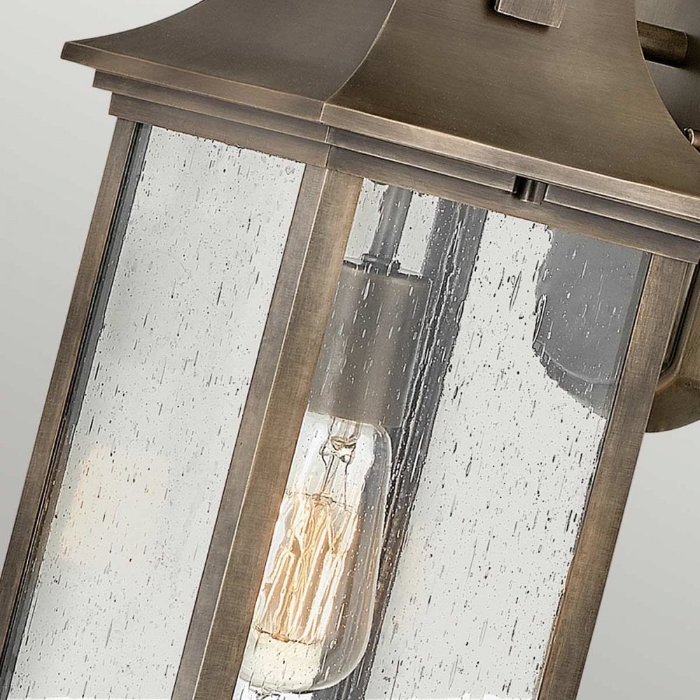 Hinkley QN-GRANT-M-BU Grant 1 Light Medium Wall Lantern Burnished Bronze