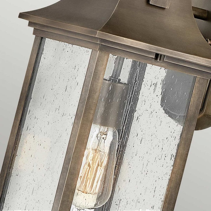 Hinkley QN-GRANT-M-BU Grant 1 Light Medium Wall Lantern Burnished Bronze
