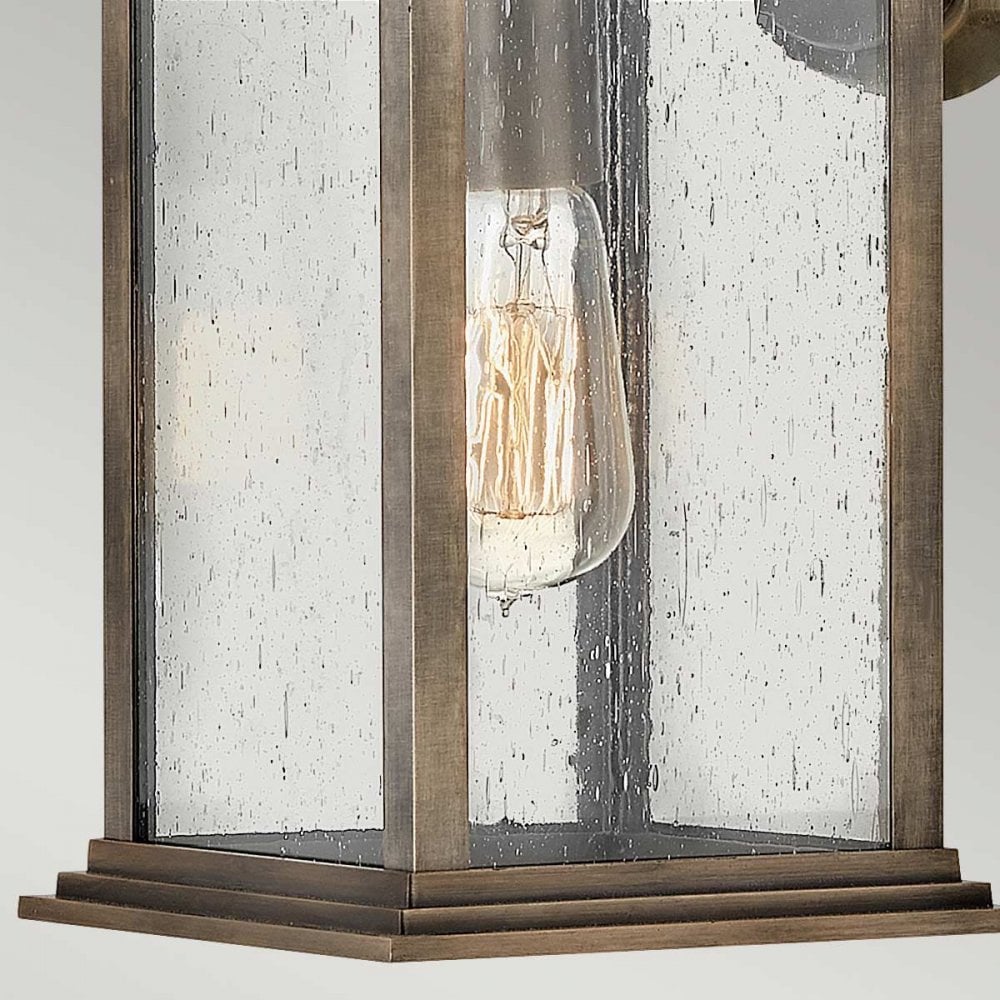 Hinkley QN-GRANT-M-BU Grant 1 Light Medium Wall Lantern Burnished Bronze