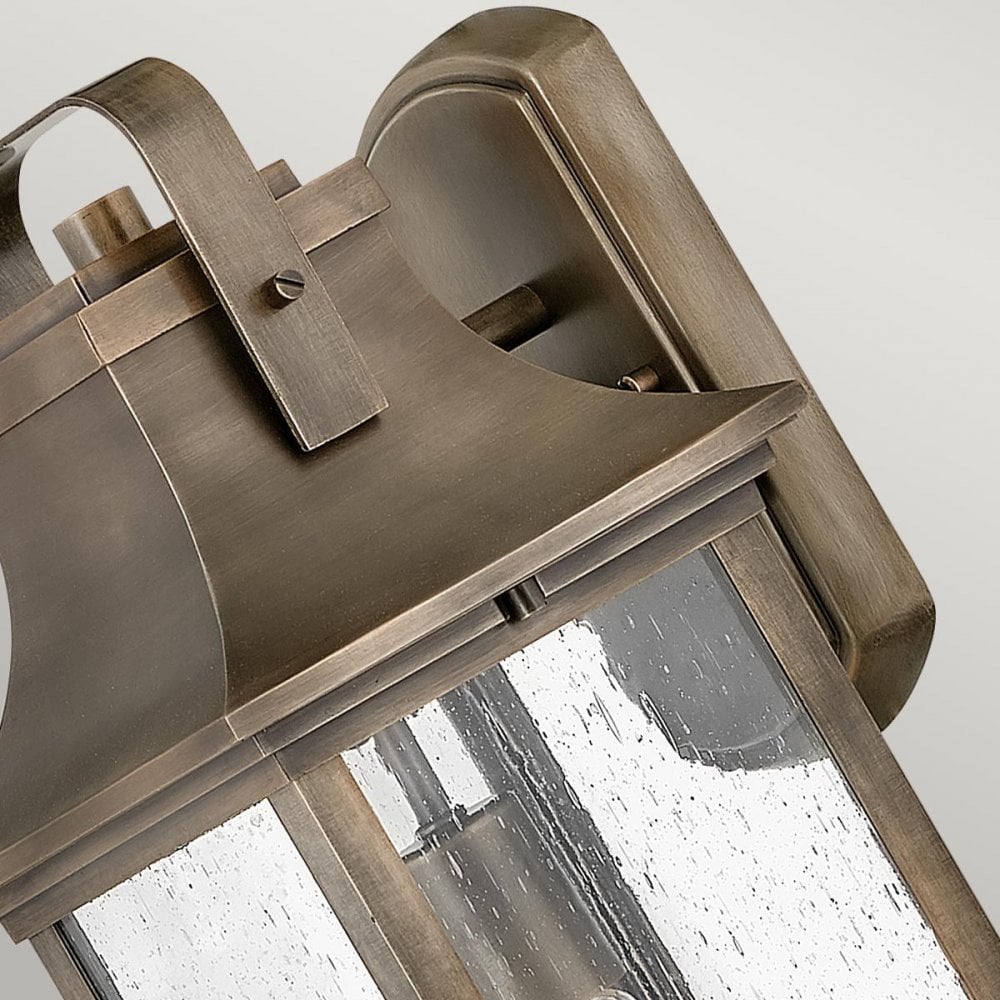 Hinkley QN-GRANT-M-BU Grant 1 Light Medium Wall Lantern Burnished Bronze
