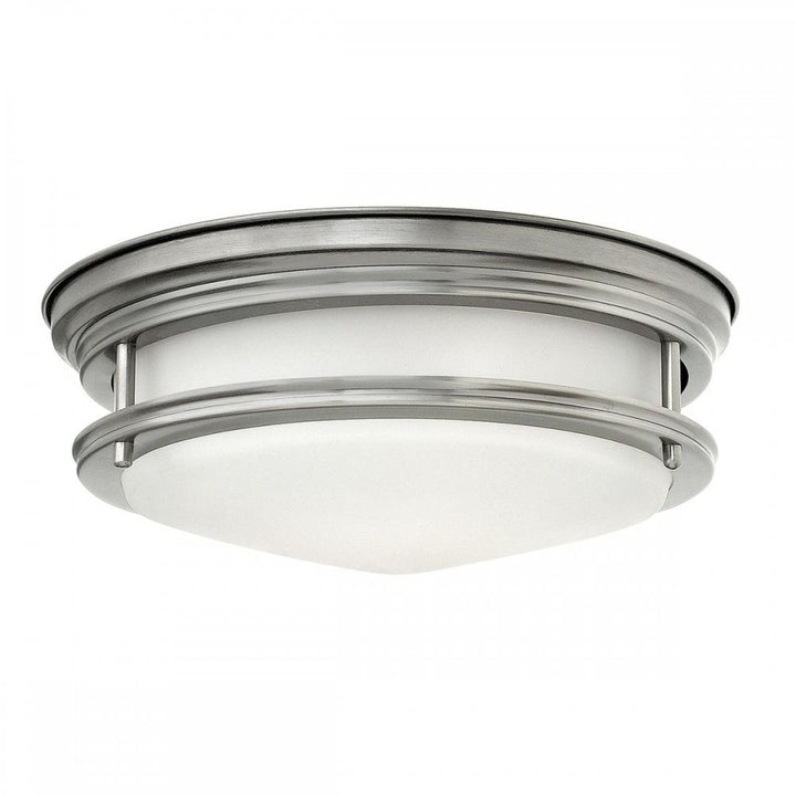 Hinkley QN-HADRIAN-FS-AN-OPAL Hadrian 2 Light Flush - Opal Glass - Antique Nickel