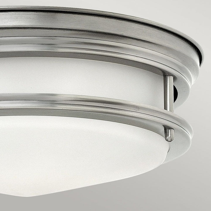 Hinkley QN-HADRIAN-FS-AN-OPAL Hadrian 2 Light Flush - Opal Glass - Antique Nickel