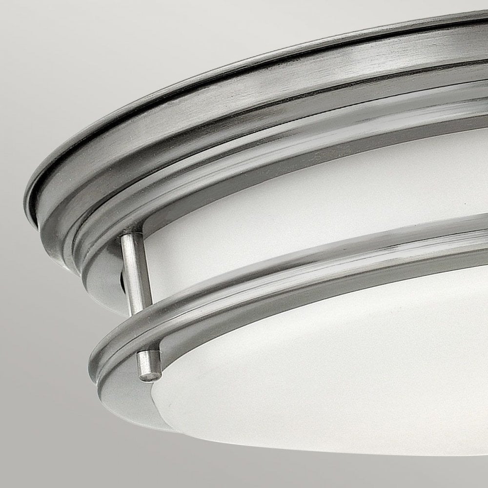Hinkley QN-HADRIAN-FS-AN-OPAL Hadrian 2 Light Flush - Opal Glass - Antique Nickel