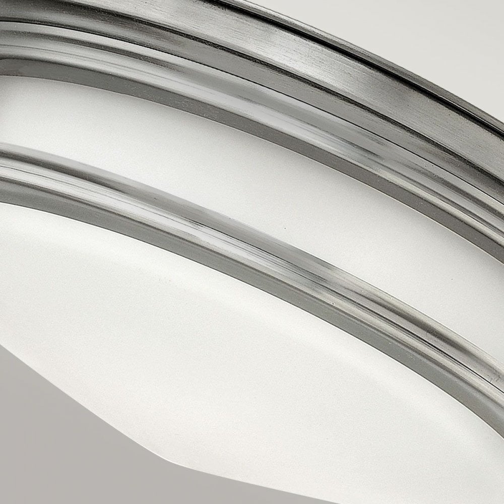 Hinkley QN-HADRIAN-FS-AN-OPAL Hadrian 2 Light Flush - Opal Glass - Antique Nickel