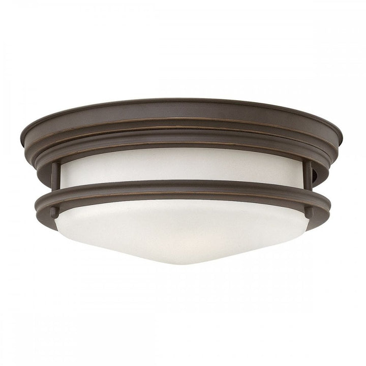 Hinkley QN-HADRIAN-FS-OZ-OPAL Hadrian 2 Light Flush - Opal Glass - Oil Rubbed Bronze