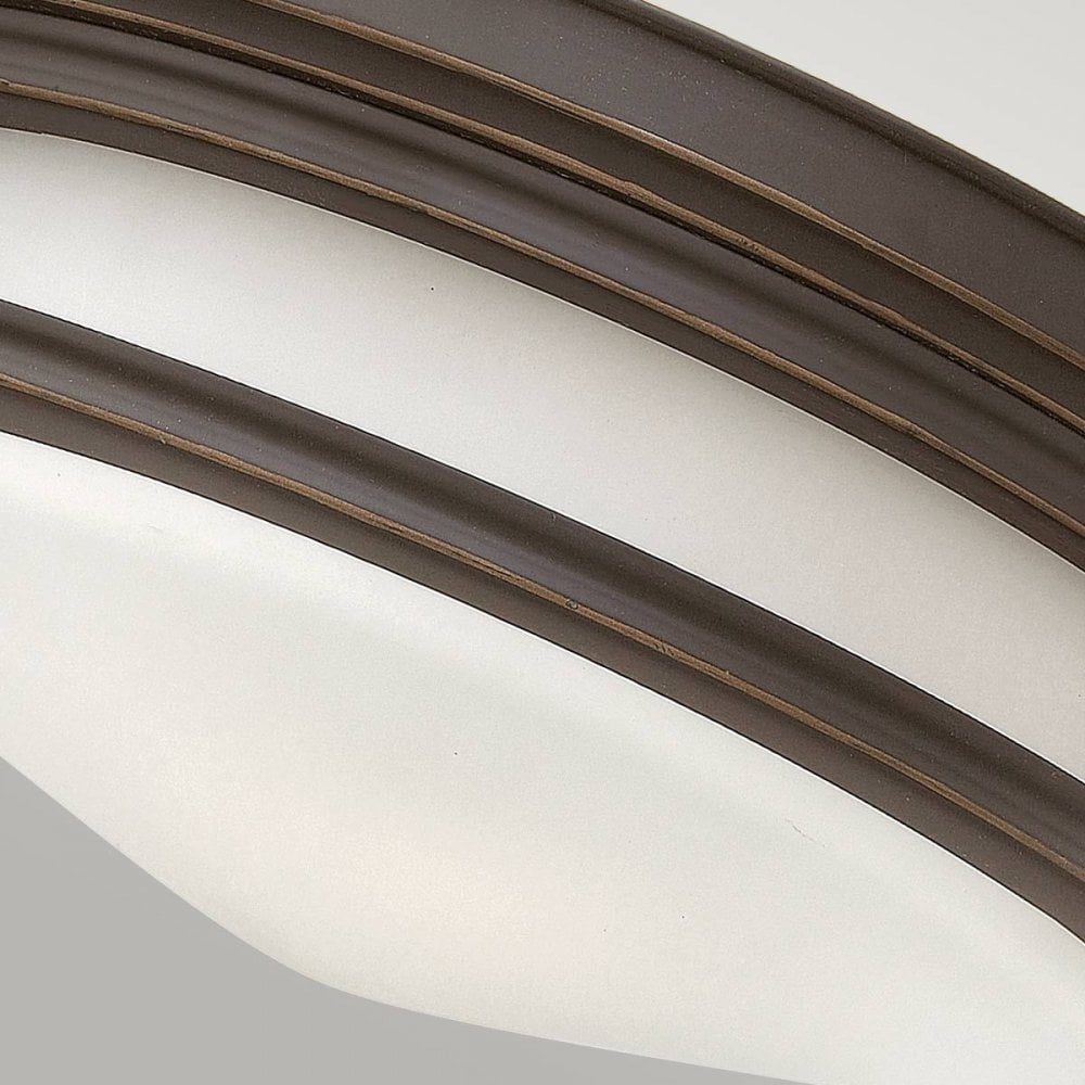 Hinkley QN-HADRIAN-FS-OZ-OPAL Hadrian 2 Light Flush - Opal Glass - Oil Rubbed Bronze