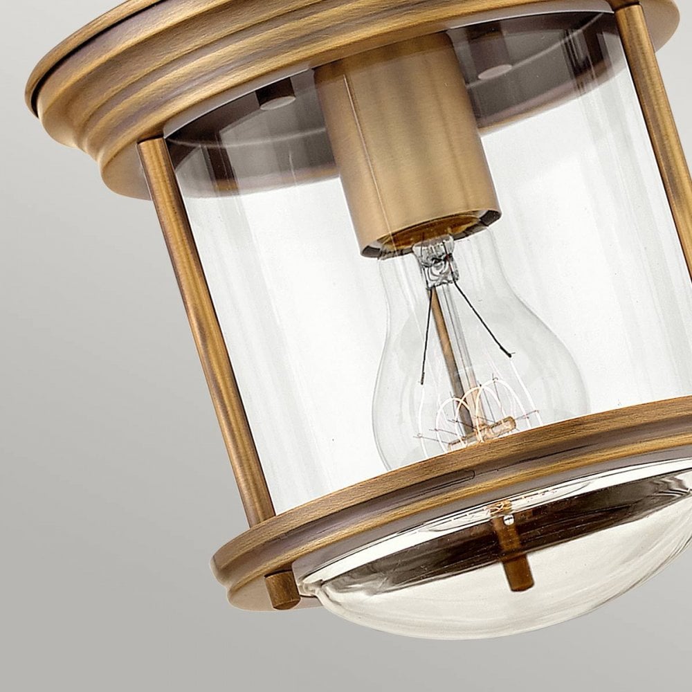Hinkley QN-HADRIAN-MINI-F-BR-CLEAR Hadrian 1 Light Flush - Clear Glass - Brushed Bronze