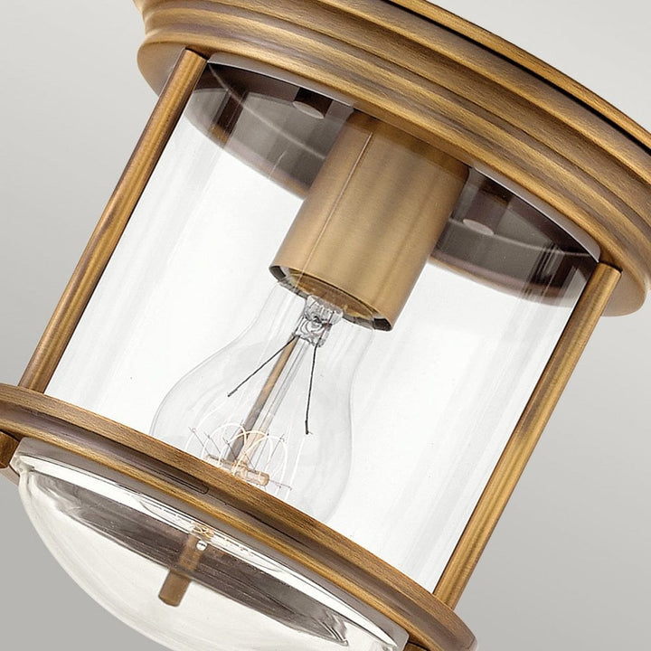 Hinkley QN-HADRIAN-MINI-F-BR-CLEAR Hadrian 1 Light Flush - Clear Glass - Brushed Bronze