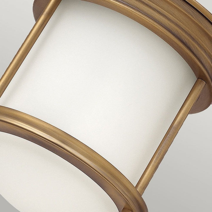 Hinkley QN-HADRIAN-MINI-F-BR-OPAL Hadrian 1 Light Flush - Opal Glass - Brushed Bronze
