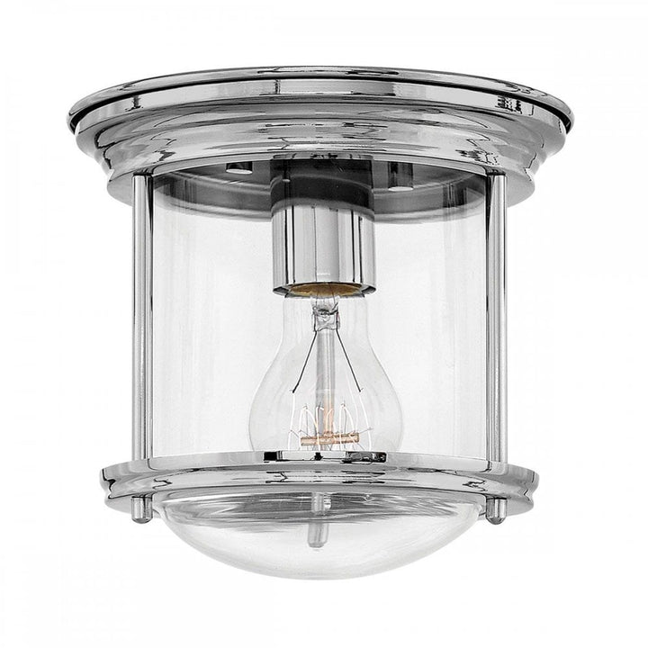 Hinkley QN-HADRIAN-MINI-F-CM-CLEAR Hadrian 1 Light Flush - Clear Glass - Chrome